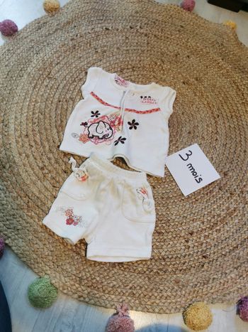 Ensemble t shirt short 3 mois