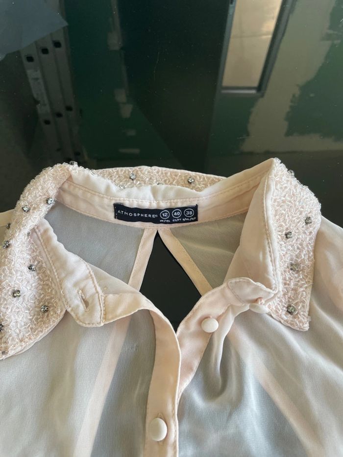 Joli haut rose, transparent en taille 30 - photo numéro 3