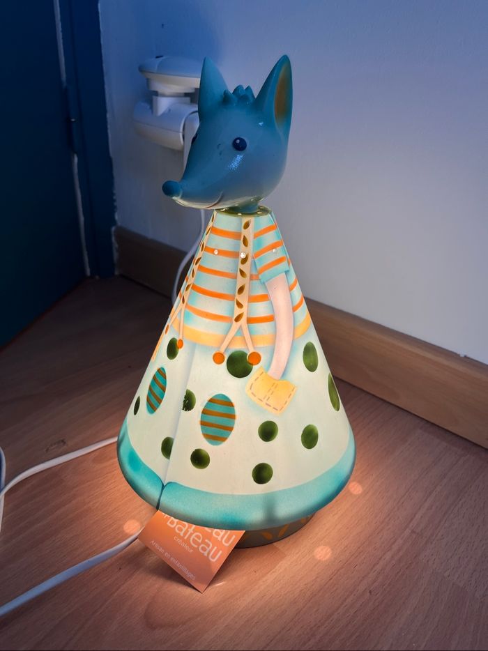 Lampe pour enfant veilleuse loup vintage - photo numéro 3