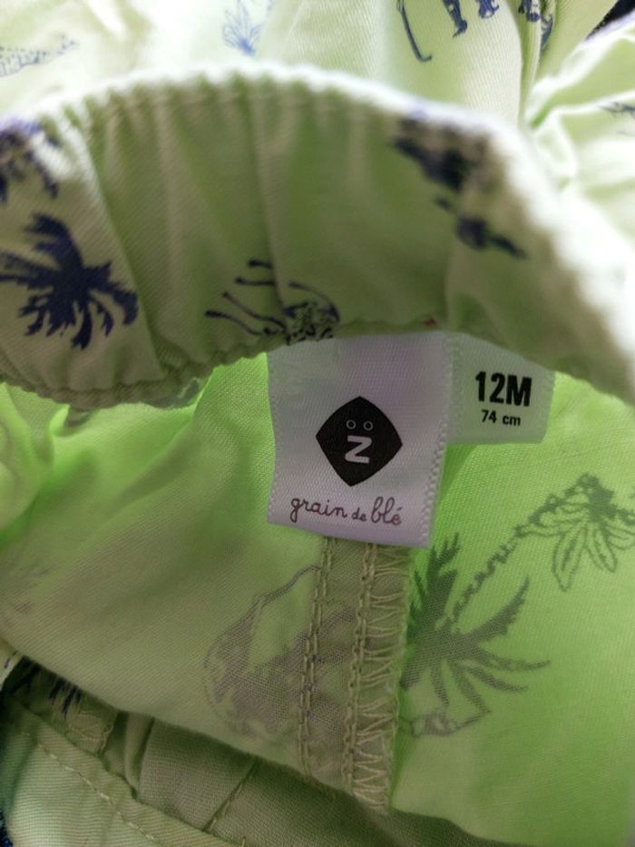 Short vert jungle Taille 12 mois Z Grain de Blé - photo numéro 4