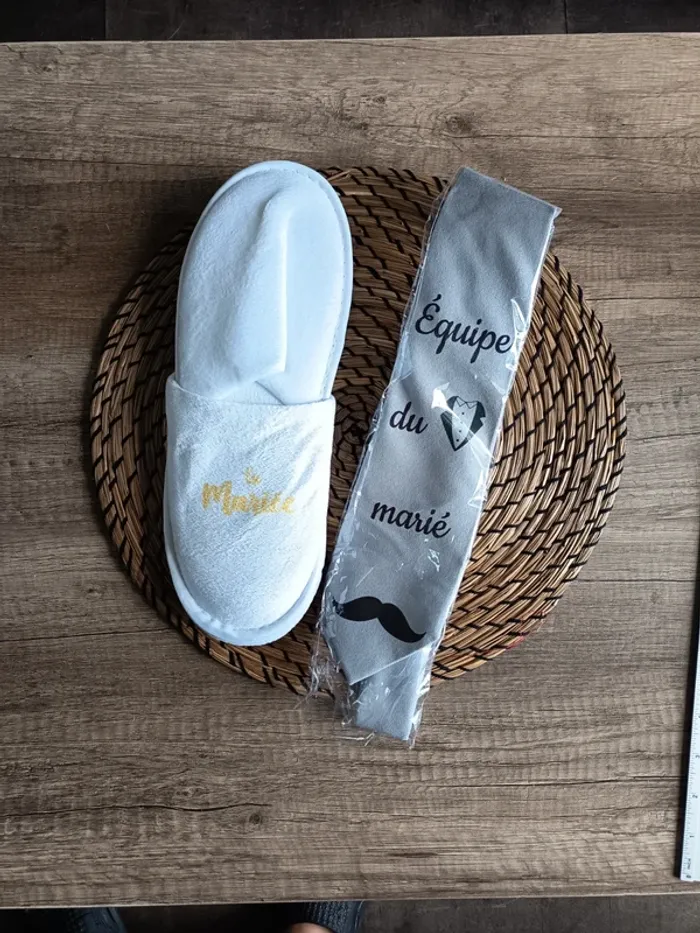 Kimono la mariée avec chausson et cravate marie