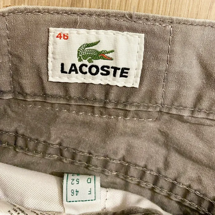 Lacoste Pantalon Urban Style Homme Gris Taupe Exclusif Menswear Vintage (Taille 46) - photo numéro 7