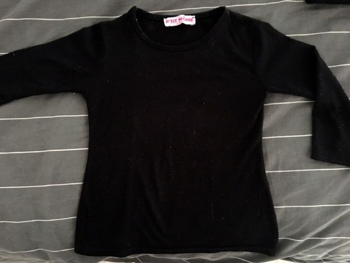 T-shirt noir manches longues 3 ans