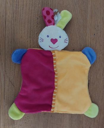 Doudou plat lapin - Baby Club - Neuf