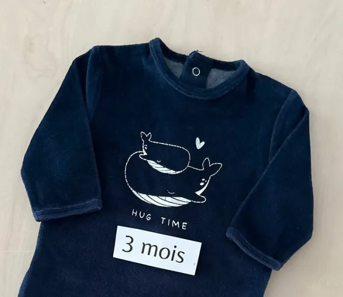 Pyjama garçon Kiabi 3 mois 56-62 cm - photo numéro 2