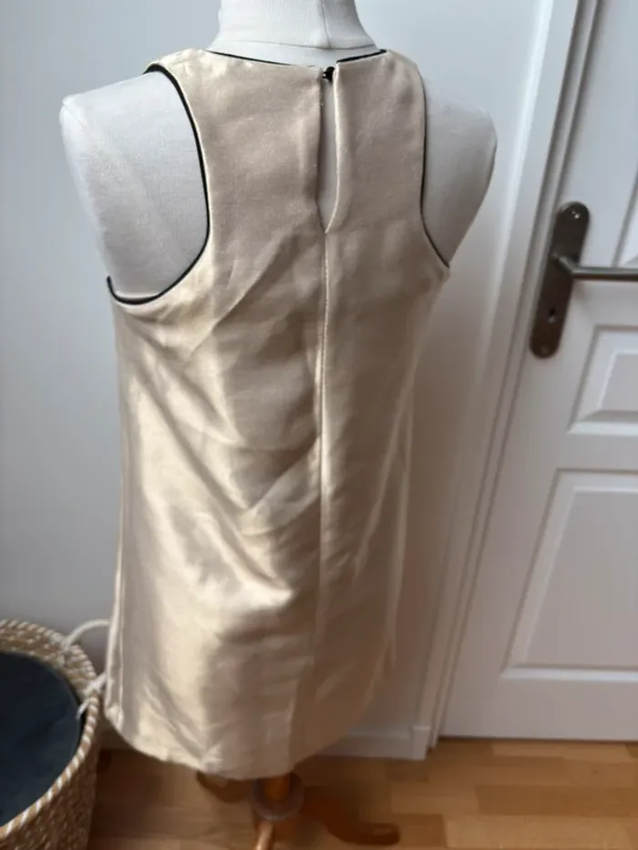Robe droite dorée irisée - Maje - T40 - photo numéro 8