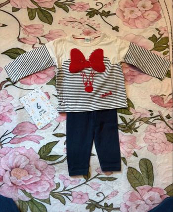 ensemble minnie disney 6 mois haut + legging fille