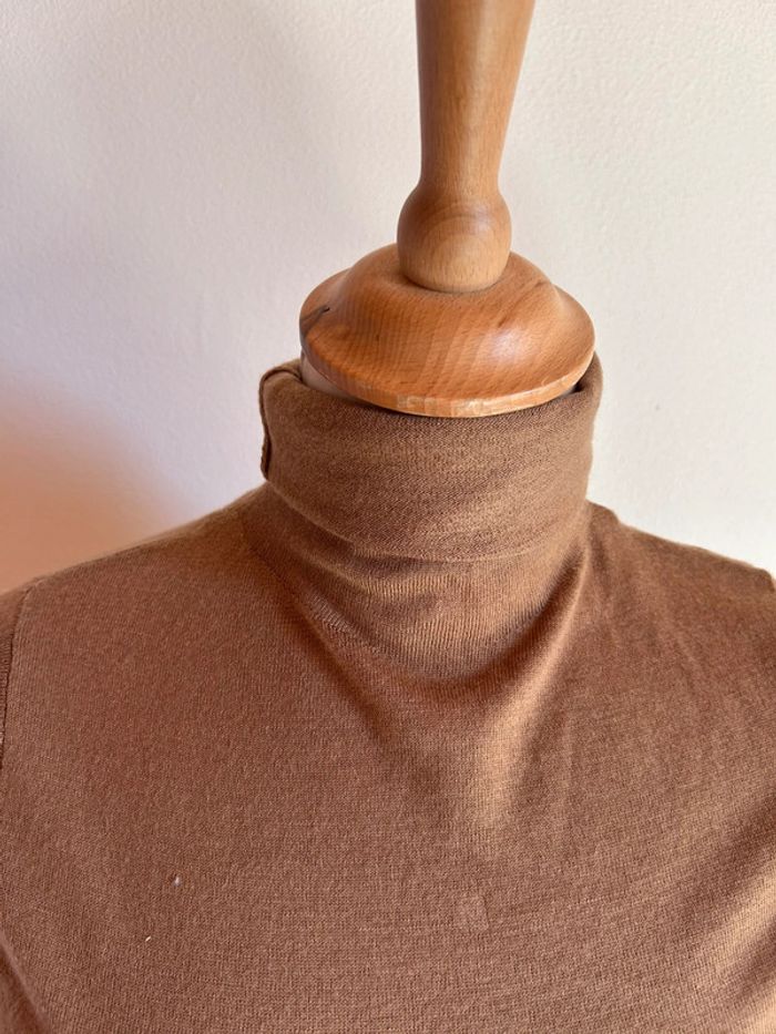 Pull col roulé, marron/camel, Zara - photo numéro 3