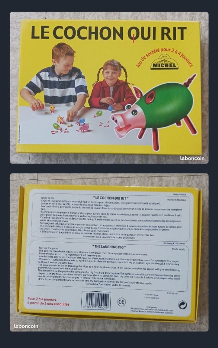 Jeu Le cochon qui rit, Made in France