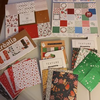 Gros lot de papiers créatifs Noël