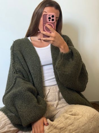 Gilet - Kaki - Maille - Décontracté - Cocooning - Automne