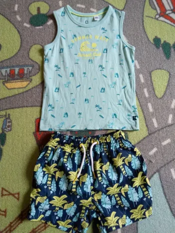 Short de bain palmier Orchestra taille 4 ans