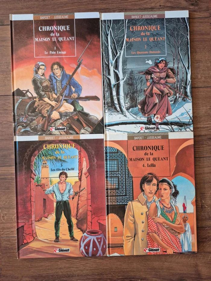Lot de 4 bandes dessinées Chronique de la maison Quéant