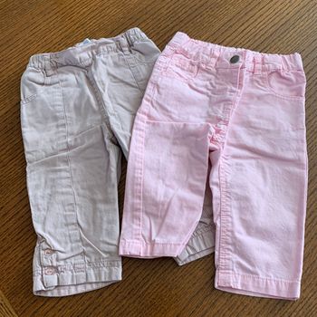 Lot de 2 pantalons toile