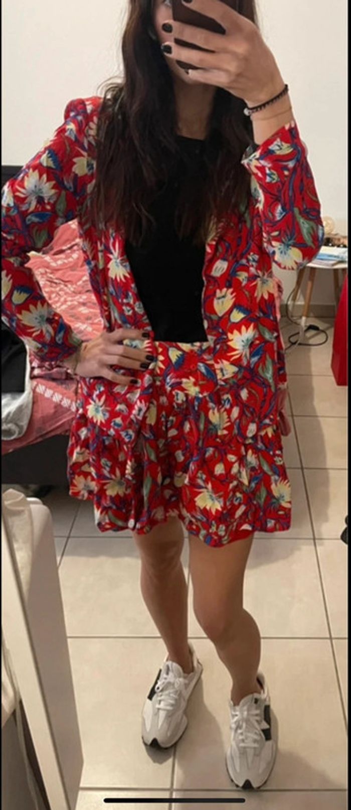 Ensemble jupe vestes fleuries The Korner