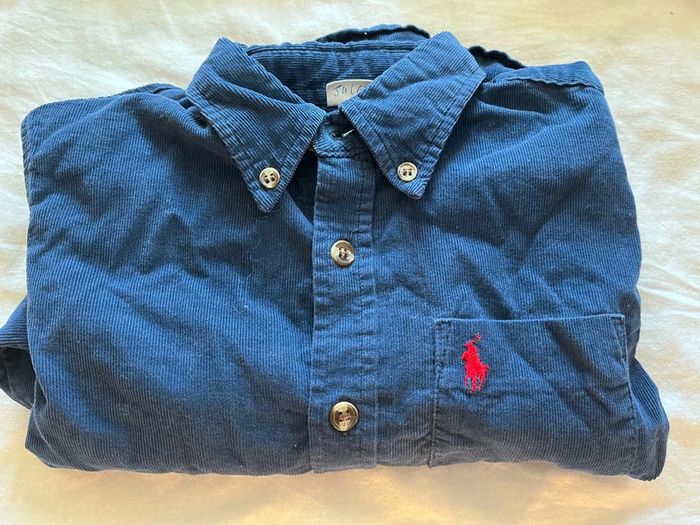 Chemise en velours bleu marine - photo numéro 7