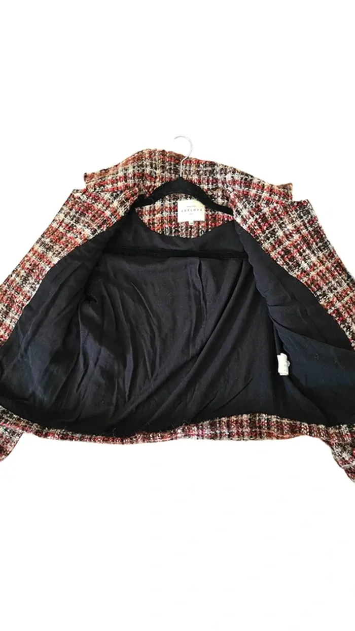 Ensemble Tailleur Tweed Artlove – S – Rouge – État : Bon - photo numéro 3