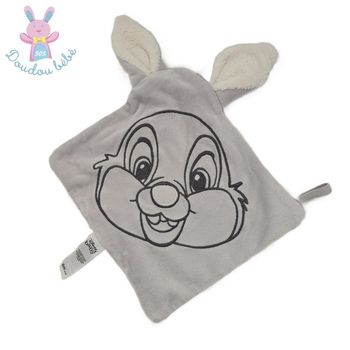 Doudou plat Lapin Panpan gris blanc DISNEY BABY