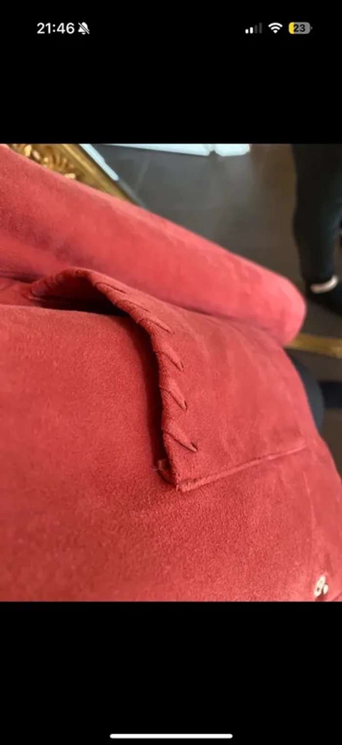Veste suédine vieux rose - photo numéro 3