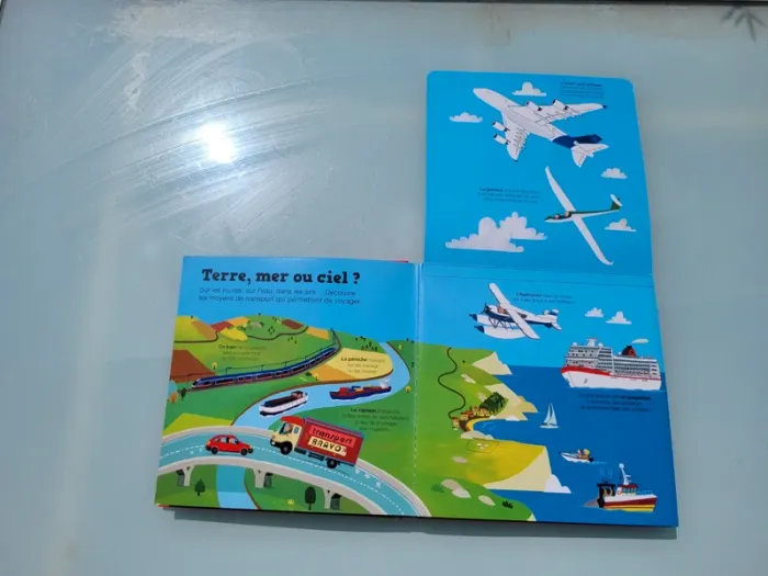Livre animé de flaps, tirettes.. Kididoc 🚢 Les Transports 🛩 - photo numéro 6