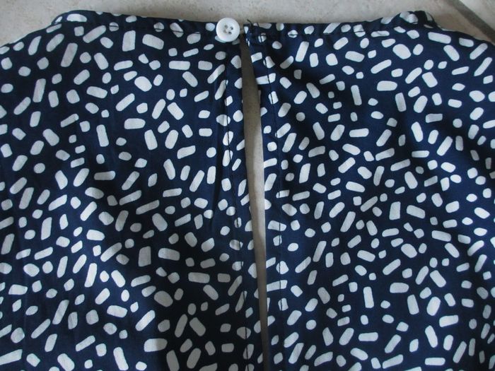 Robe été manches courtes bleue et blanche femme - Taille S - photo numéro 5