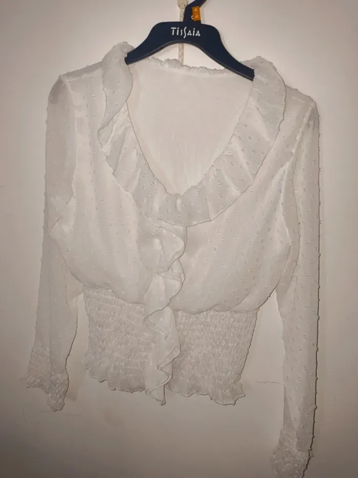 Blouse blanche pas de marque taille S