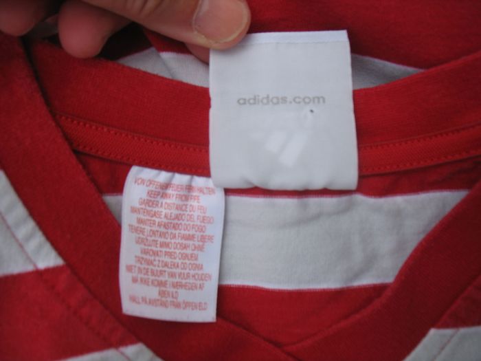 SWEAT SHIRT RAYÉ ROUGE ET GRIS FILLE "ADIDAS" - 16 ANS - n°01 - photo numéro 6