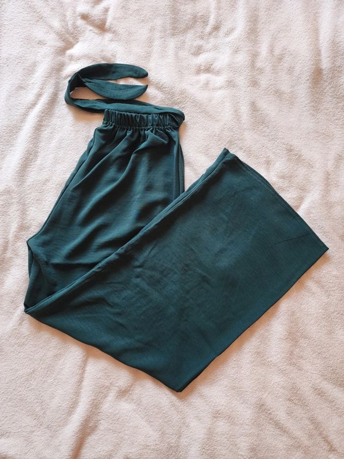 Pantalon à jambes larges / palazzo vert sapin TU 36/40