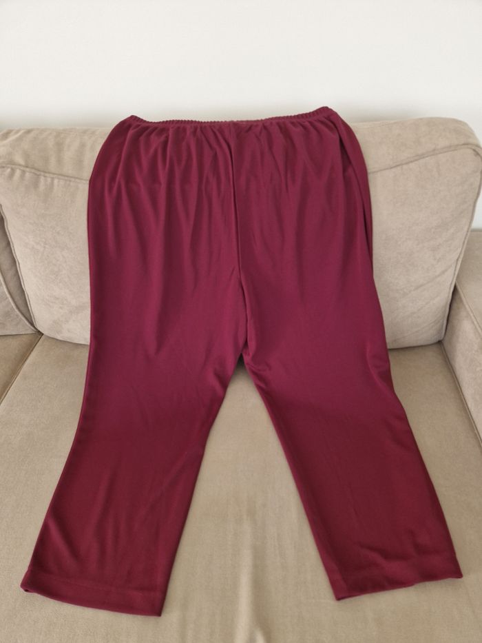 Pantalon couleur lie de vin Daxon - photo numéro 5