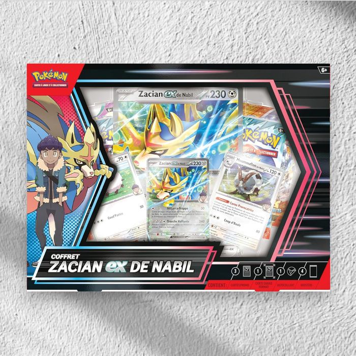 Pokémon 🇫🇷 - Coffret Zacian-ex de Nabil | EV09 | Aventures Ensemble | Écarlate & Violet [Scellé]