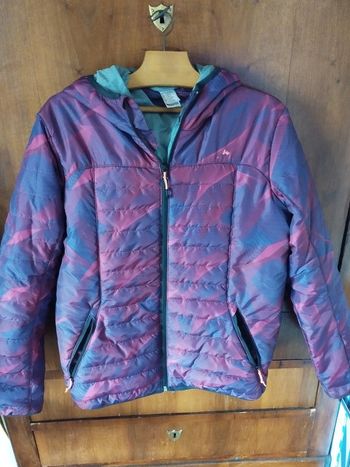 💜 Doudoune de randonnée - MH500 - violet print - 14 ans - Décathlon 💜