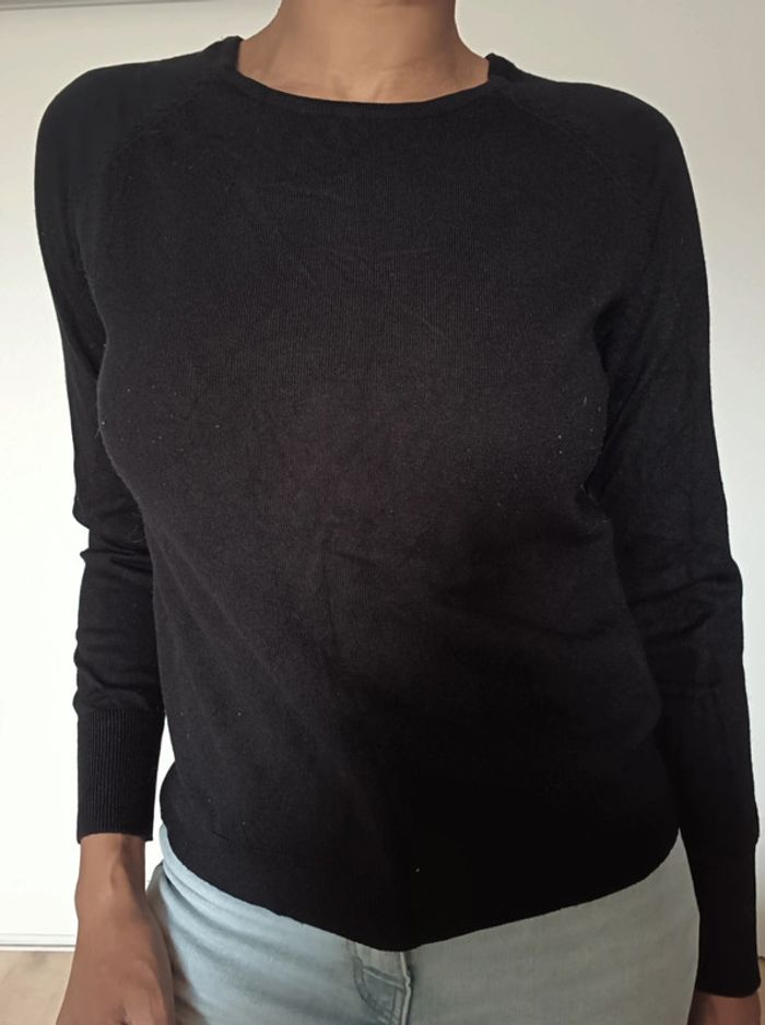 Pull noir col rond camaïeu T 38 - photo numéro 2