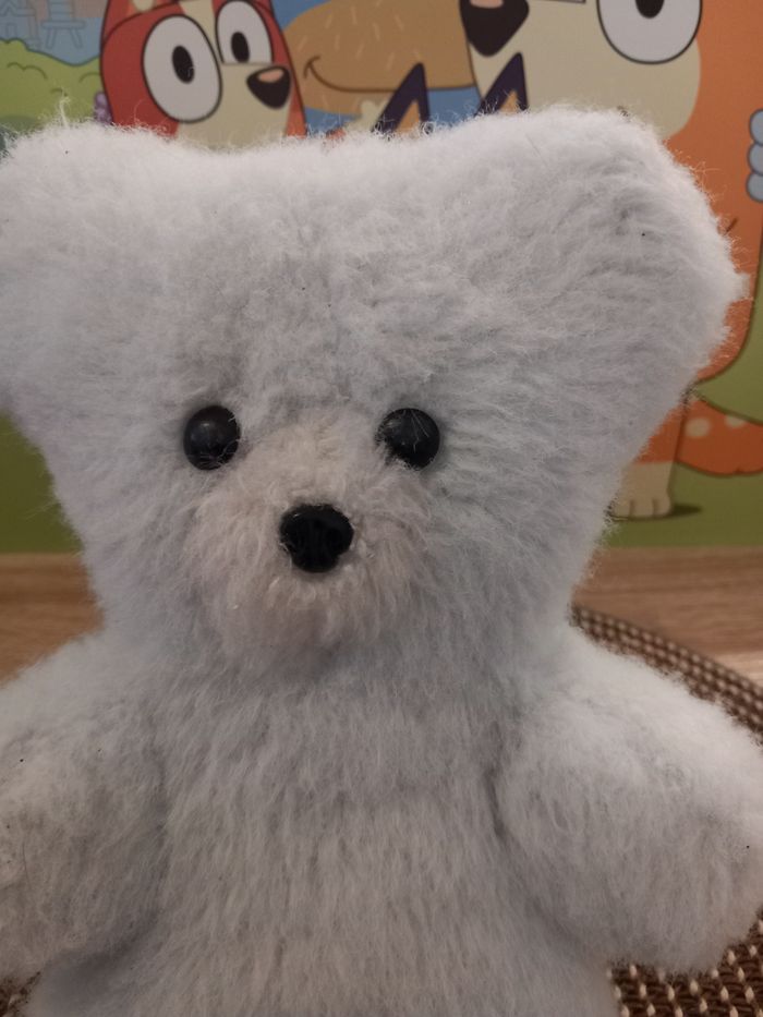Peluche ours bleu betella vintage 24cm - photo numéro 3