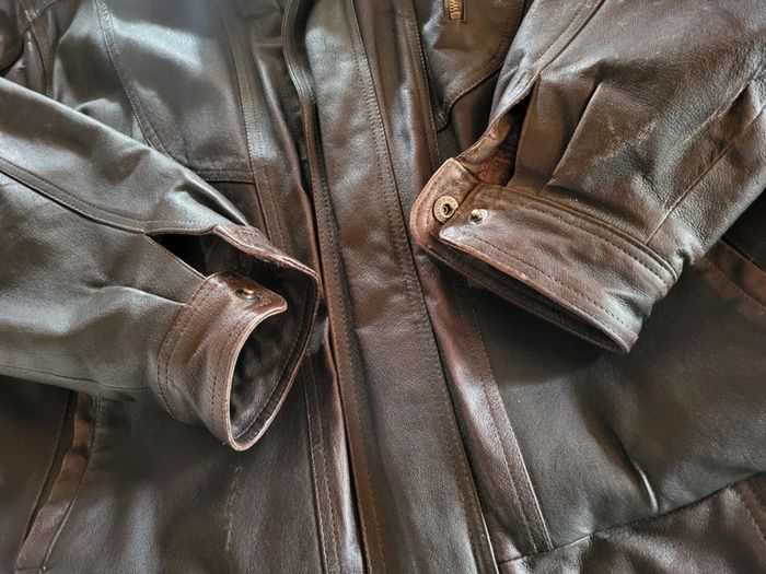 Cuir vintage marron foncé taille 48 - XL - photo numéro 9