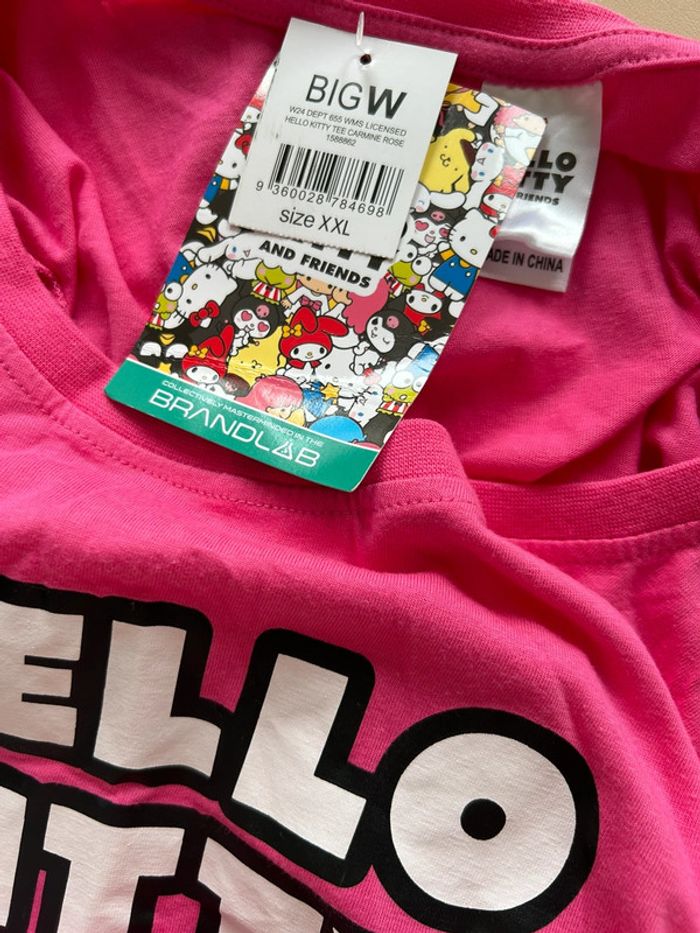 Top T-shirt Oversize Cute Kawaii Barbie Pink Sanrio Hello Kitty Cosplay Lolita - photo numéro 14