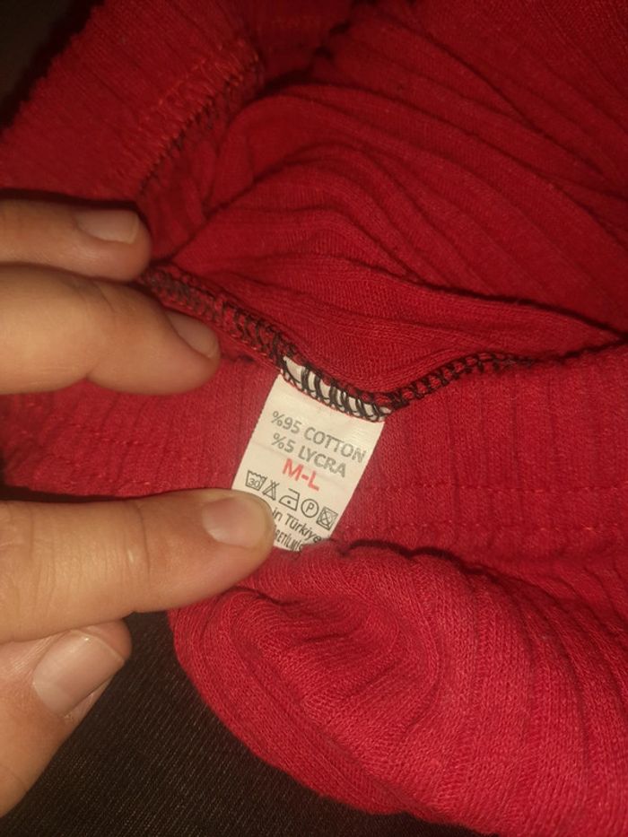 Pantalon rouge fluide S - photo numéro 4