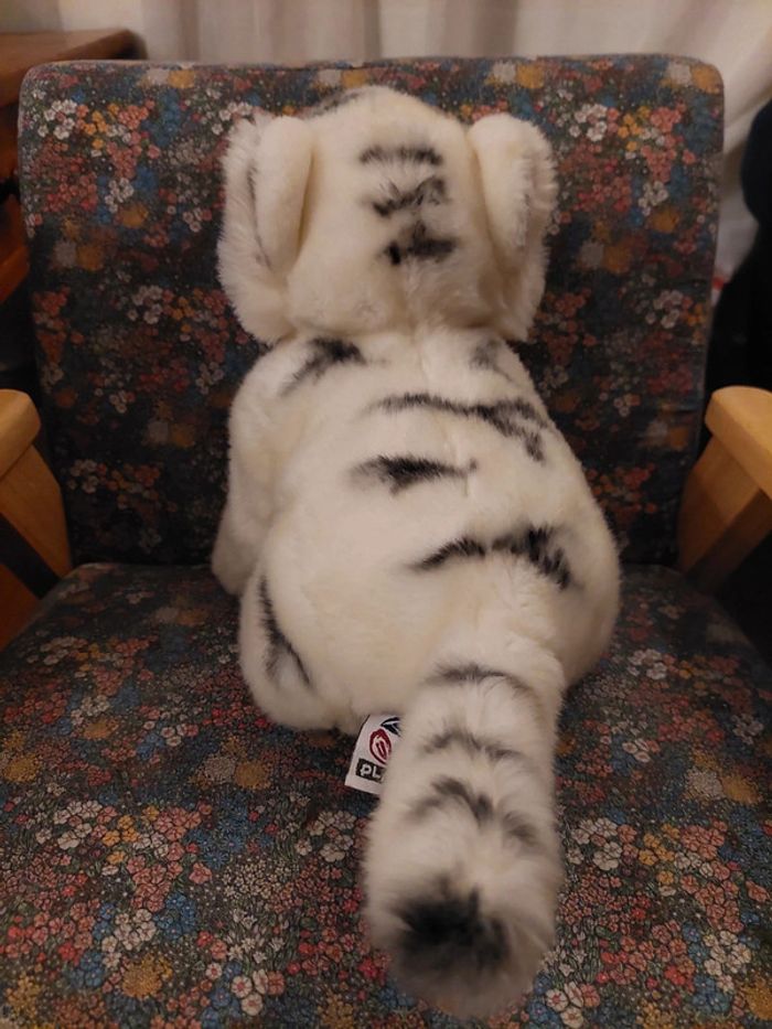 Nature planet - peluche bébé tigre blanc - photo numéro 4