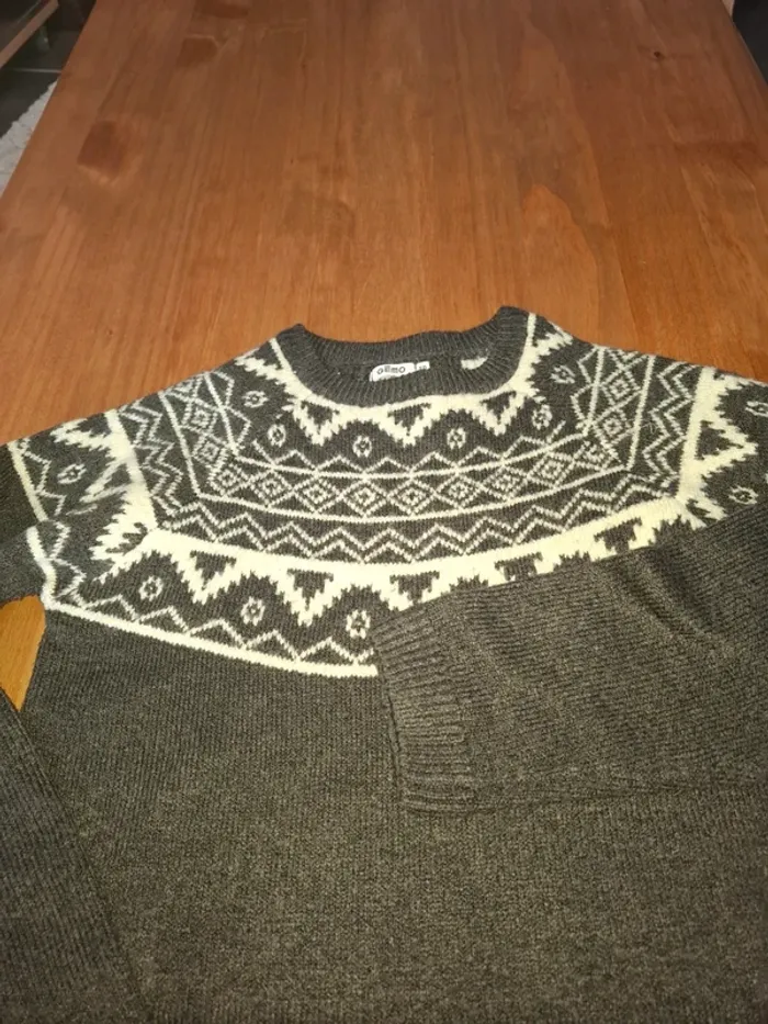 Robe pull gris et blanc Gémo 10 ans - photo numéro 5