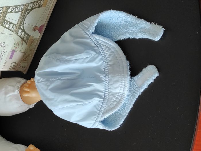 Bonnet aviateur bébé garçon 1-3 mois – bleu, très bon état - photo numéro 2