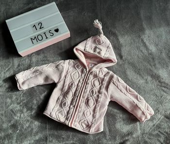 Veste / Gilet zippé Baby Club 12 mois