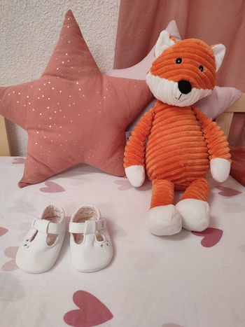 Ballerines Obaïbi - Blanc et gris - Étoile - Très bon état.