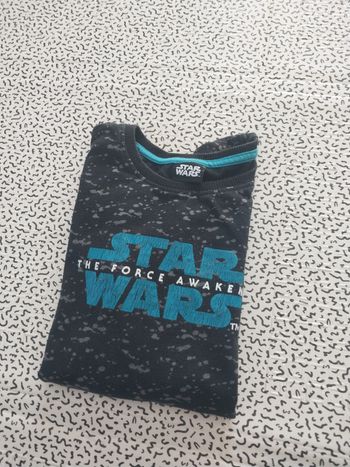 t shirt star wars manches longues garçon 8 ans noir imprimé