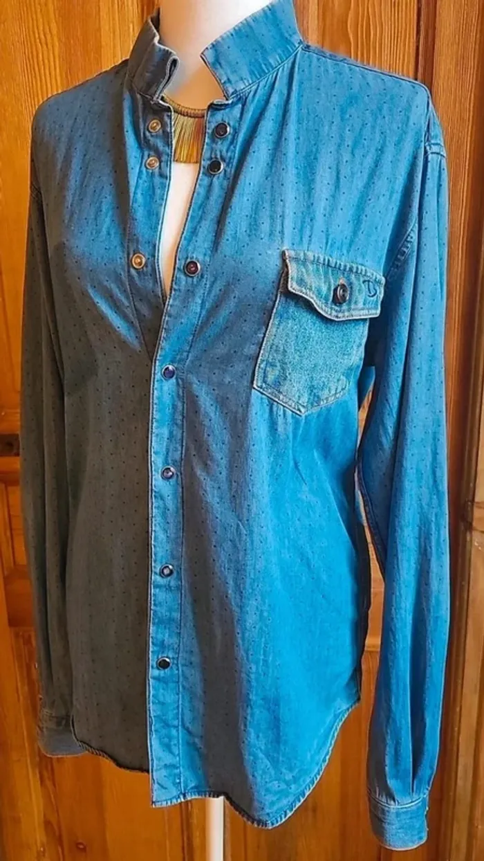 Chemise vintage denim coton et jeans