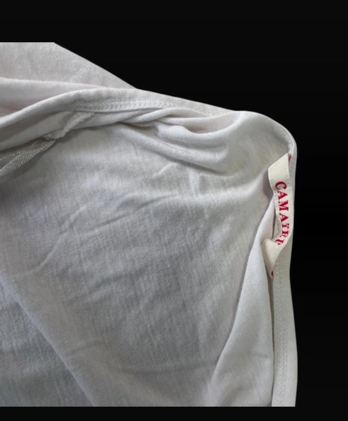 T-shirt blanc avec un joli imprimé oiseaux et touches brillantes. Taille 36 - photo numéro 3