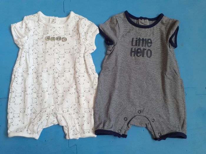 Lot de 2 barboteuses 1mois