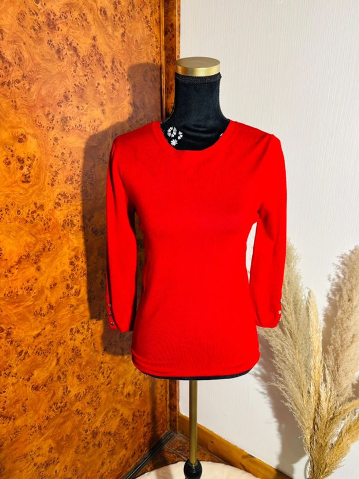 Pull rouge Stradivarius - Taille S #pullstradivarius