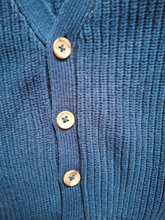 Gilet épais kiabi 6mois bleu marine - photo numéro 3