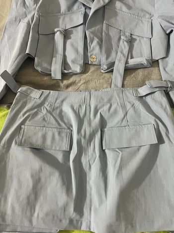 Ensemble veste & jupe bleu ciel 