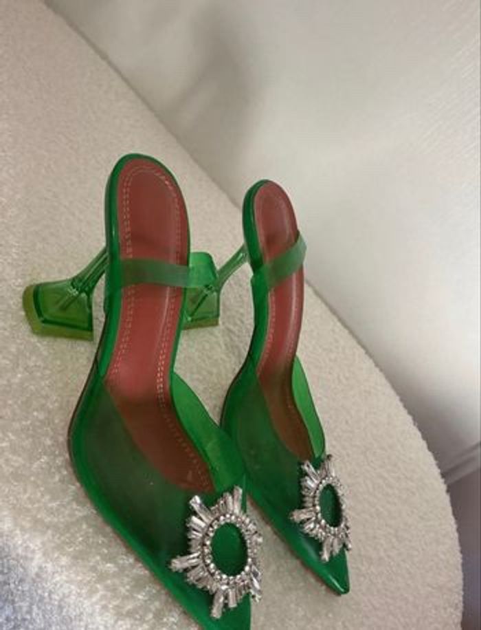 Escarpin avec boucle en cristal argenté - photo numéro 2