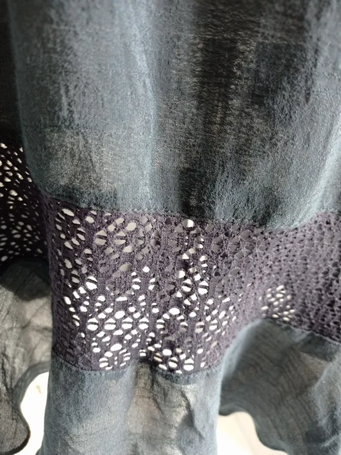 Robe bleue marine ajourée et transparente de plage T.L Banana Moon - photo numéro 4